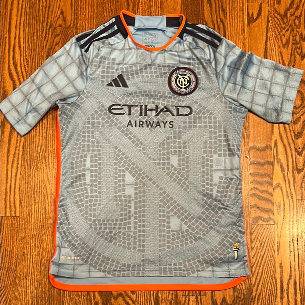 Adidas New York City Football Club Blue and Orange Soccer Jersey
